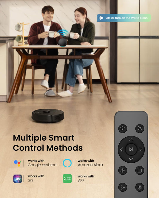 Vexilar Self-Emptying Robot Vacuum Cleaner with Mop, Laser Navigation, Up to 60 Days of Hands-Free Cleaning, 180 Mins Runtime, Strong 6000Pa Suction Robot Vacuum to Clean Floors, Carpets, and Pet Hair