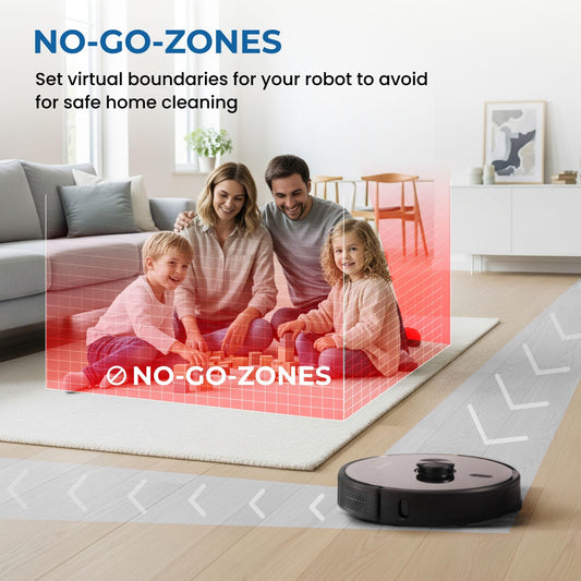 Olsen & Smith Smart Robot Vacuum Cleaner with Mop, 6500Pa Strong Suction, Laser Navigation Robotic Vacuum Cleaning with Mopping for Hard Floors and Carpets, 3L Self-Empty Station, App Control