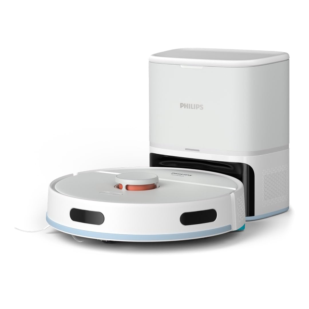 Philips 2000 Series Robot Vacuum Cleaner - 2700 Pa Suction, Laser Navigation, HomeRun App, Auto Emptying Station, 130 minutes Working Time, Carpet Mode (XU2100/20)