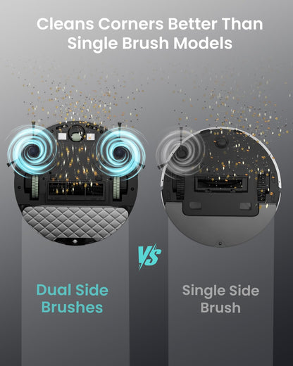 Lefant M1 Robot Vacuum Cleaner and Mop, 5500Pa with Deep Clean, 150 Min, 3-level electric water tank, dToF Laser Navigation, Custom Cleaning, No-Go Zones, Ideal for Pet Hair, Carpets and Hard Floors