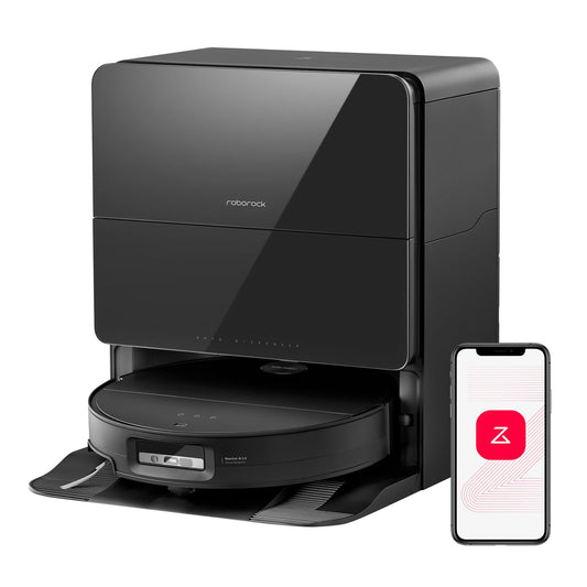 roborock Saros 10 Robot Vacuum Cleaner 22,000 Pa, 3.14-Inch Ultra Slim, Zero-Tangling, AI 3.0 Obstacle Avoidance, Auto Detachable Mop, 80°C Mop Washing, Hot Water Dock Self Cleaning (Black)