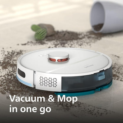 Philips 2000 Series Robot Vacuum Cleaner - 2700 Pa Suction, Laser Navigation, HomeRun App, Auto Emptying Station, 130 minutes Working Time, Carpet Mode (XU2100/20)