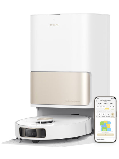 dreame L10s Pro Ultra Heat Robot Vacuum Cleaner, 7000Pa Robotic Vacuums with Mop Extend Technology, AI 3D Navigation, Hot Water Mop Washing, Ideal for Hair, Carpets