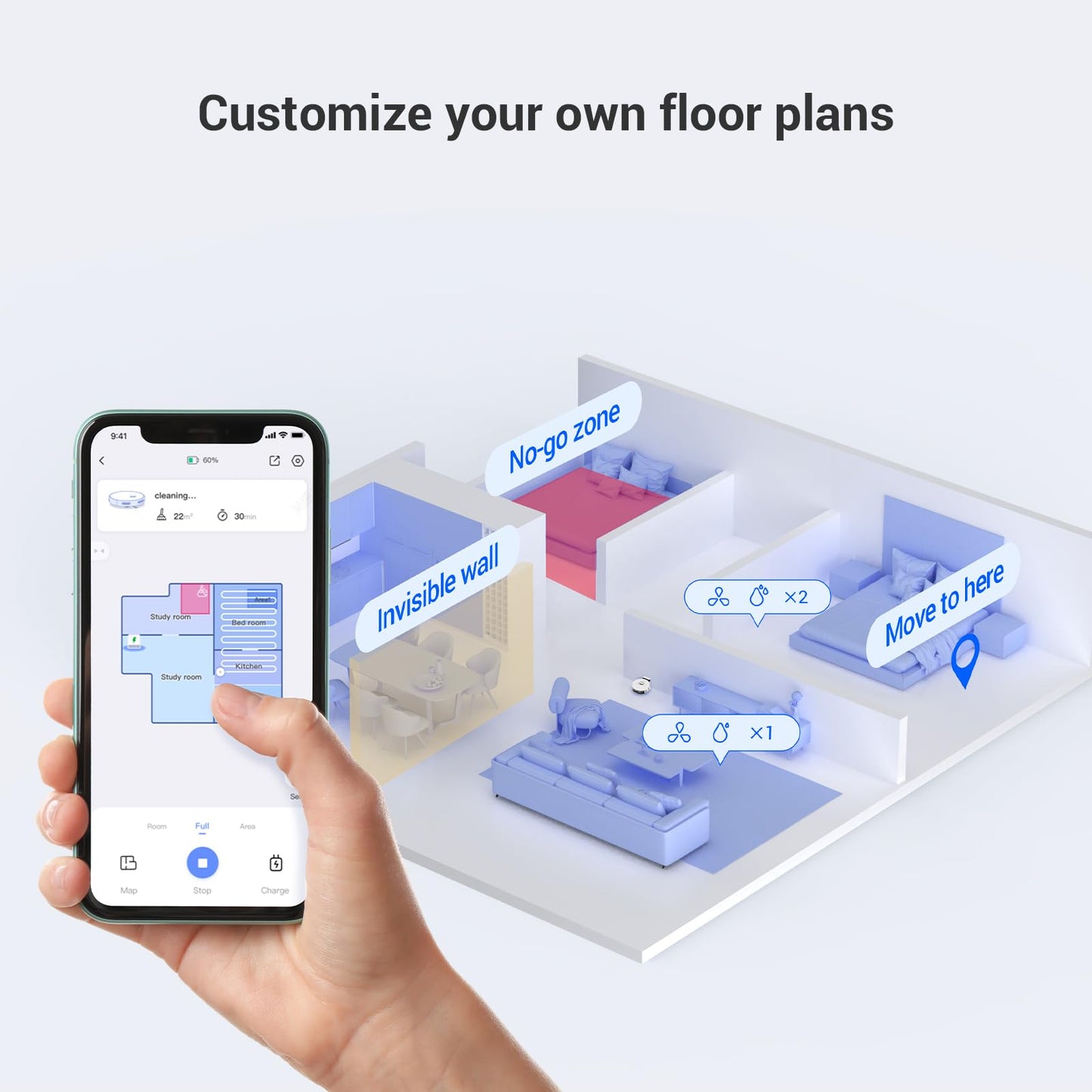 EZVIZ RE4 Plus Robot Vacuum Self Emptying, 4000 Pa, 4L Self-Emptying Station, LiDAR Navigation, Carpet Booster, Self-Charging, Cleans 300㎡, Wi-Fi APP Control, Alexa/Google Compatible, Pet-Friendly