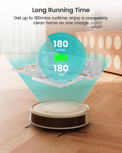 Lefant M310 Robot Vacuum Cleaner, 4500Pa Strong Suction, 180 Min, 7.9 cm Thin 28 cm Diameter, Automatic Self-Charging Small Robotic Vacuum, 2.4G Wi-Fi/App/Alexa Control, Ideal for Pet Hair Hard Floor