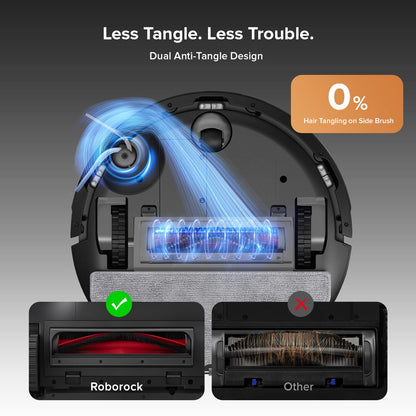 roborock Q10 S5+ Robot Vacuum, Self-Emptying, 10000Pa Suction, Up to 7 Weeks of Hands Free Cleaning, Dual Anti-Tangle Design, VibraRise 2.0&Auto Lifting Mopping System, Obstacle Avoidance (Black)