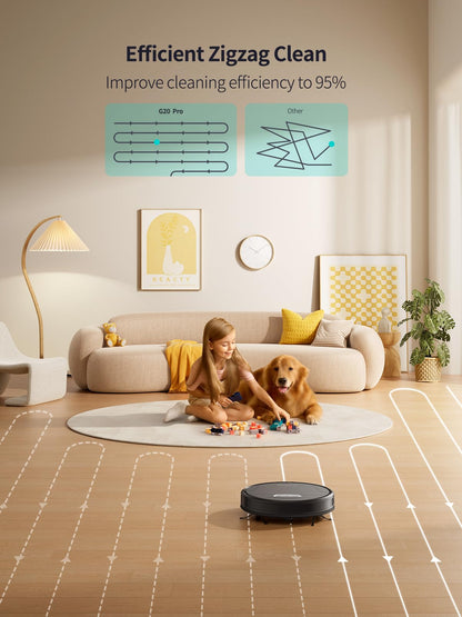 HONITURE Robot Vacuum Cleaner with Mop, 4500Pa Ultra Strong Suction, G20 PRO Robotic Vacuums with Auto Carpet Boost, Alexa/WiFi/APP, Super Thin Robot Hoover, Ideal for Pet Hair Hard Floor