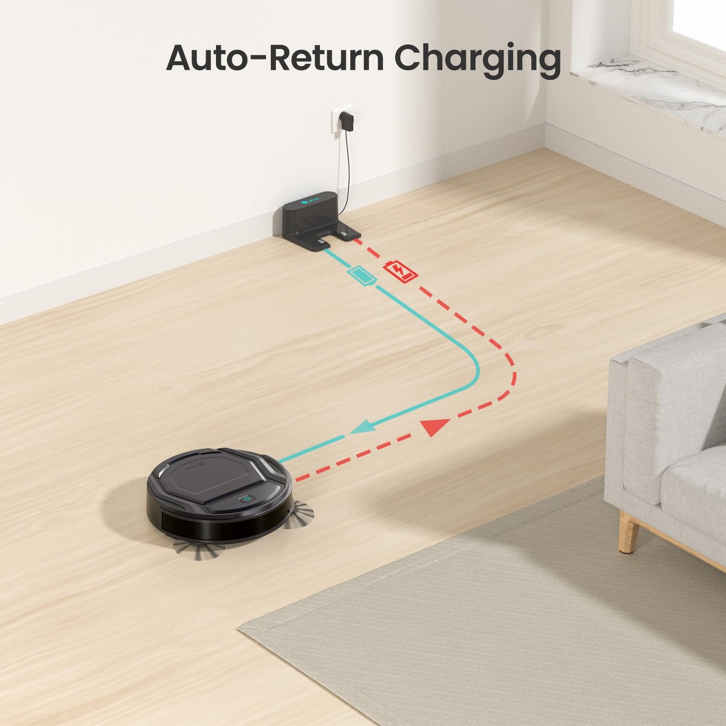 Lefant M210P Robot Vacuum Cleaner Remote Control, Featured Carpet Cleaner Small Robot 7.8cm Thin 28cm DIA, Robotic Vacuum Alexa Voice Control Self-Charging Ideal for Pet Hair Hard Floor