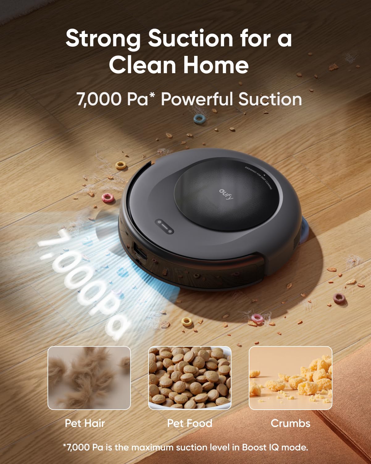 eufy Omni C20, Robot Vacuum Cleaner with Mop, All-in-One Station,7,000 Pa Powerful Suction, Ultra-Slim, Auto Emptying, Washing and Drying for Hands-Free Cleaning, Mop Lifting and Carpet Detection