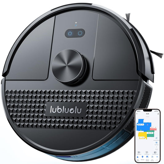 Lubluelu Robot Vacuum Cleaner with Mop, Upgraded 5500Pa Robotic Vacuums with Lidar Navigation, 5 Maps, Smart NO-GO Zones, WiFi/App/Alexa, 3 in 1 Robotic Vacuum for Pet Hair, Carpet, Hard Floor