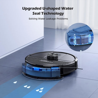 Lubluelu Robot Vacuum Cleaner with Mop, 4500Pa Robot Vacuum with 2.5L Self Emptying Station, Hands-Free Up to 60 Day, LiDAR Navigation, WiFi/App/Alexa, 3 in 1 Robotic for Pet Hair Hard Floor (Black)