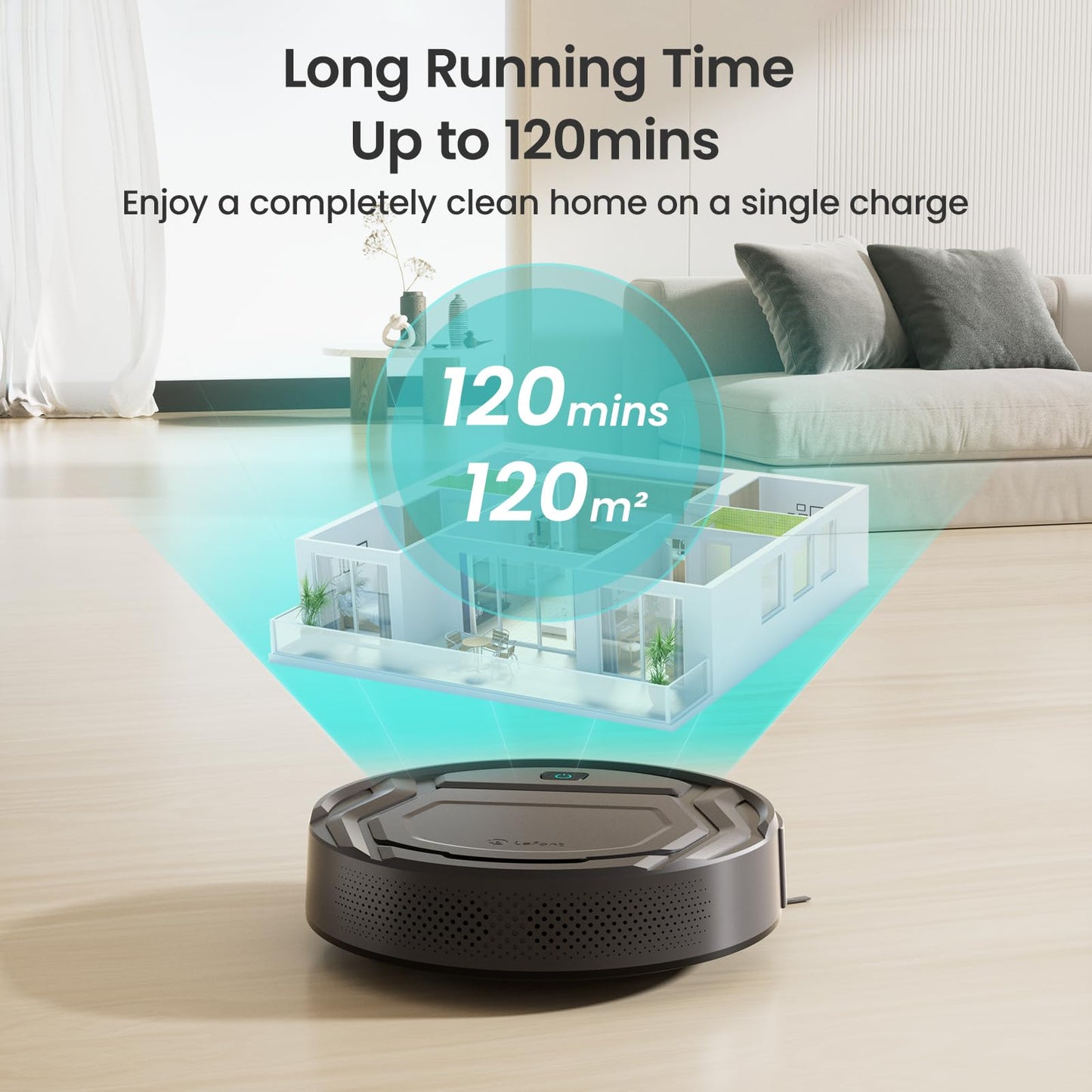 Lefant M210P Robot Vacuum Cleaner Remote Control, Featured Carpet Cleaner Small Robot 7.8cm Thin 28cm DIA, Robotic Vacuum Alexa Voice Control Self-Charging Ideal for Pet Hair Hard Floor
