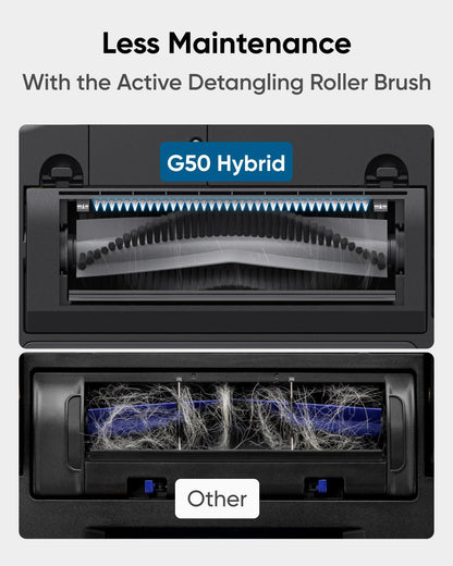 eufy G50 Hybrid Robot Vacuum and Mop, 4,000 Pa Strong Suction, Dynamic Navigation, Pro-Detangle Comb, Roller Brush, Ideal for Pet Hair, Hard Floors