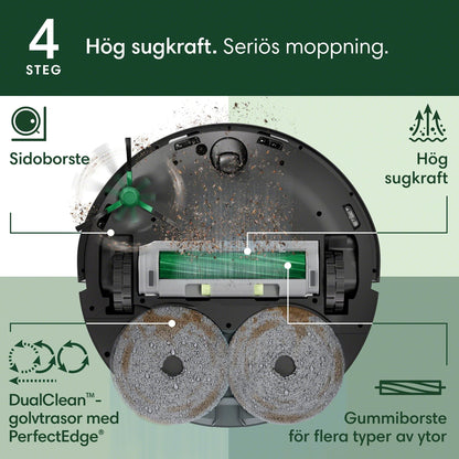 iRobot Roomba® 505 Combo + AutoWash Dock Robot Vacuum Cleaner with Mop Function (Black)