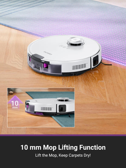 Eureka E20 Plus Robot Vacuum Cleaner with Bagless Self Emptying Station, 8000Pa Robotic Vacuum and Mop, 45 Day Hands-Free Cleaning, Anti Hair-Tangling, AI 3D Obstacle Avoidance, Lift Mop for Carpets