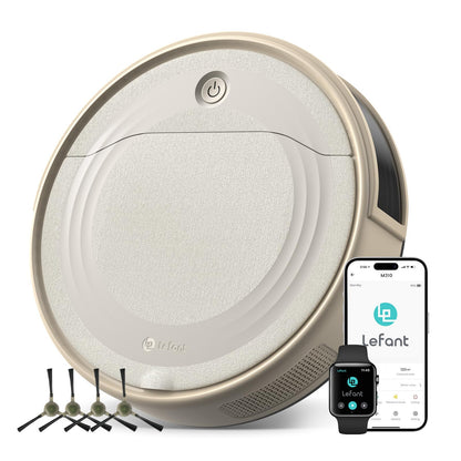 Lefant M310 Robot Vacuum Cleaner, 4500Pa Strong Suction, 180 Min, 7.9 cm Thin 28 cm Diameter, Automatic Self-Charging Small Robotic Vacuum, 2.4G Wi-Fi/App/Alexa Control, Ideal for Pet Hair Hard Floor
