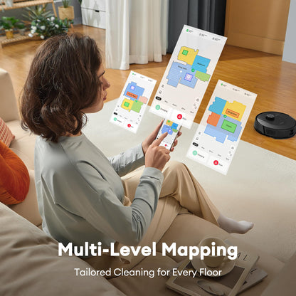 Ultenic T20 Pro Robot Vacuum Cleaner with Mop, 8000Pa Suction, 180 Mins Runtime, Up to 10 Weeks of Hands Free Cleaning, Robot Vacuum with 3.5L Self Emptying Station for Pet Hair, Carpet, Hard Floor