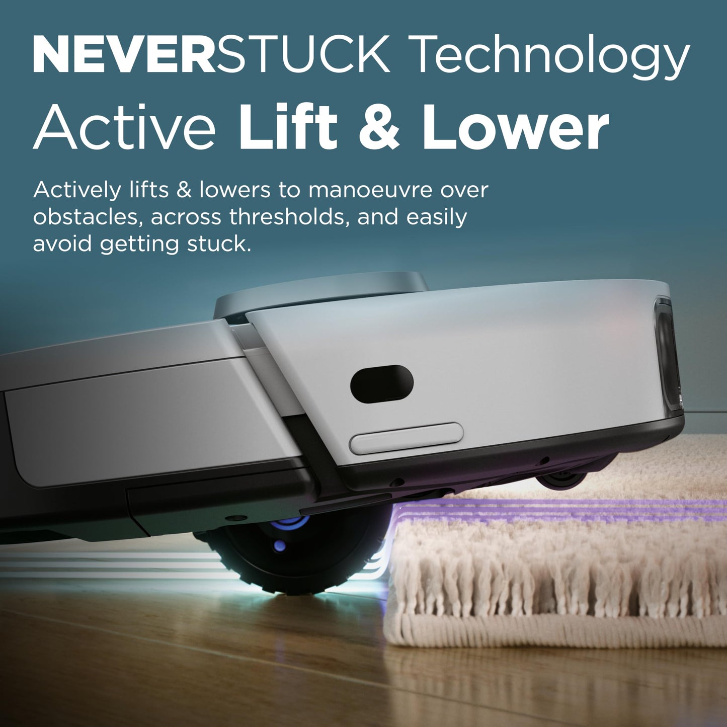 Shark PowerDetect Robot Vacuum with 60-Day Self-emptying Base - For Carpets, Hard Floors and Pet Hair - 3D LiDAR Navigation - Wi-Fi / App - Odour Cartridge and 2 Brushes Incl. - White